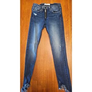 Flying Monkey Platinum‎ size 25 distressed skinny ankle jeans inseam 29